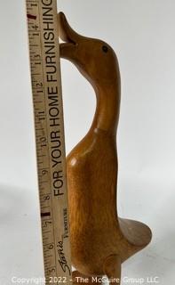 Hand Carved and Polished Duck Figurine, Made by DCUK, The Duck Company 14"T