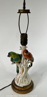 Porcelain Parakeet Table Lamp