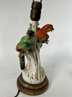 Porcelain Parakeet Table Lamp