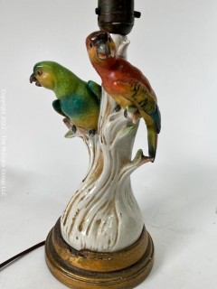 Porcelain Parakeet Table Lamp