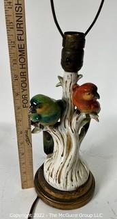 Porcelain Parakeet Table Lamp