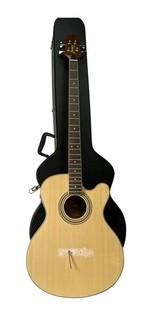 Jasmine ES 50C Acoustic Electric Bass in a TKL Lined Hard Carrying Case