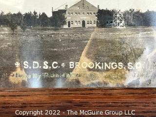 Vintage panoramic photo of the South Dakota State College at Brookings, SD circa 1890's