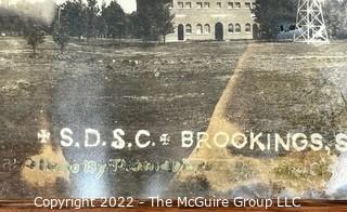 Vintage panoramic photo of the South Dakota State College at Brookings, SD circa 1890's