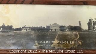 Vintage panoramic photo of the South Dakota State College at Brookings, SD circa 1890's