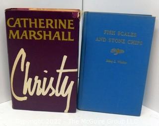 Selection of two author signed books: Christy by Catherine Marshall and Fish Scales and Stone Chips by Sidney Winslow 