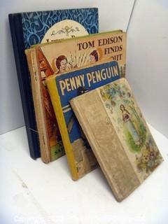 Vintage Historical books: Four children's titles -  Little Bear - Fairy Gift - Penguin - Edison