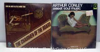 Vinyl record LP albums:   Selection of male soul titles: Arthur Conley & Chairman of the Board