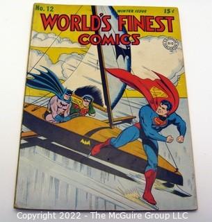 Vintage Golden Age Comic Book: World's Finest Comics #12 Dec 1943 Very good mid-grade + condition.