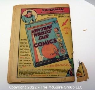 Vintage Golden Age Comic Book: Action Comics #17 1943 no cover, otherwise complete, poor-grade condition.