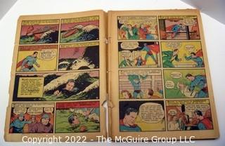 Vintage Golden Age Comic Book: Action Comics #17 1943 no cover, otherwise complete, poor-grade condition.