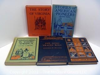 Vintage Boy's Adventure books: Five titles  historical themes - Virginia