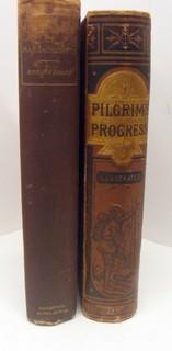 Selection of two books related to Massachusetts: Pilgrams Progress