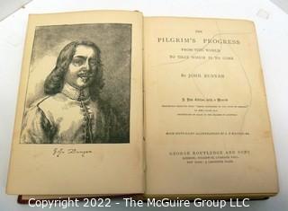 Selection of two books related to Massachusetts: Pilgrams Progress