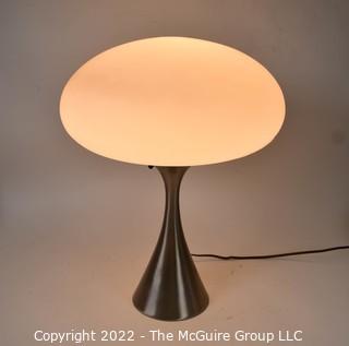 Vintage Mid Century Modern Style Laurel Mushroom Table Lamp by Bill Curry.  Glass has break, has been glued. 