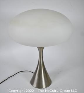 Vintage Mid Century Modern Style Laurel Mushroom Table Lamp by Bill Curry.  Glass has break, has been glued. 