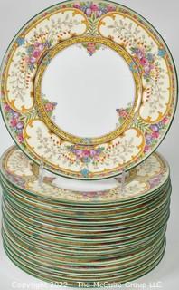 Sixteen (16) English Wedgwood Porcelain Salad Plates in St Austell Pattern