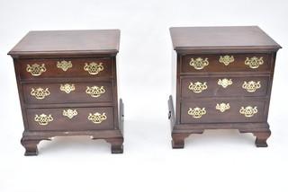 (2) Matching Henredon 3-drawer Side Tables