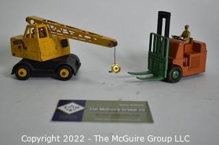 Vintage Dinky Super Toys (England) Coles Mobile Crane and Coventry Forklift