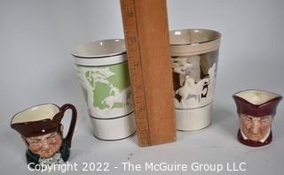 Four (4) Pieces of Porcelain Including  Wedgwood Etruria England Dye Ken John Peel and  Royal Doulton Toby Mugs