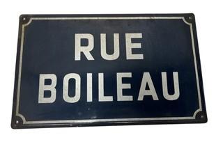  Vintage French Porcelain Enamel Metal Street Sign 10 x 15"