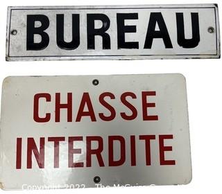 Two (2) French Street Signs. 