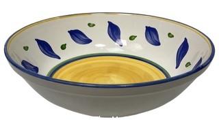 Williams Sonoma Hand Painted Pottery Serving Bowl, Made in Portugal