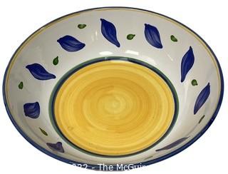 Williams Sonoma Hand Painted Pottery Serving Bowl, Made in Portugal