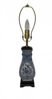 Asian Blue and White Porcelain Table Lamp 