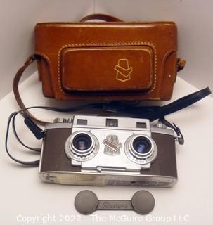 Working Revere Stereo 33 camera with Wollensak Amaton lenses, original case (WAS 1010RO)