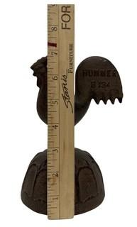 7"T Cast Iron Windmill Rooster marked HUMMER B 134  (WAS 0131BE)