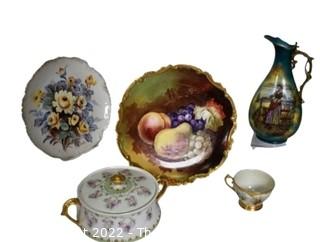 Vintage Hand Painted Porcelain Dishware