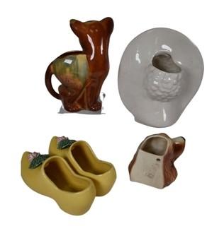 Collection of Vintage Pottery Planters by McCoy, Royal Haeger and Royal Copley.