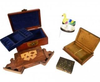 Collection of Jewelry, Trinket and Card Boxes