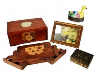 Collection of Jewelry, Trinket and Card Boxes