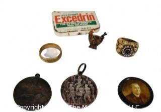 Vintage Medals, Rings and Pin