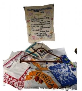 Vintage Linens Including Tablecloths, Napkins and Embroidery