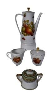 Three (3) Piece Coffee Set by Bavaria Seltmann Weiden and Additional Sugar Jar.