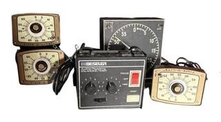 Five (5) Photography Darkroom Electric Timers