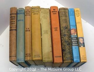 Selection of mid 1900's Grosset & Dunlap children's book titles : Hardy Boys , etc