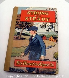 Selection of vintage five Whitman hard cover children's books: Dick Track, Sherlock, Alger