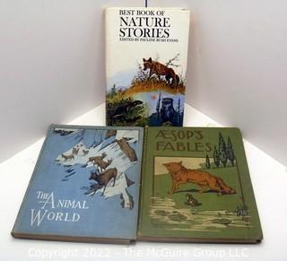 Selection of Animal Themed Children's books: Aseop's 1900's - 1960's