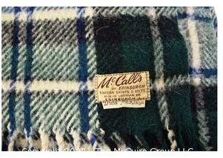 Vintage McCalls of Edinburgh Tartan 100% Wool Blanket