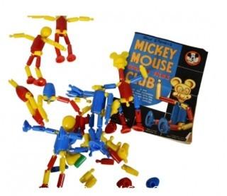 Vintage 1955 Walt Disney's Mickey Mouse Club Krazy Ikes Construction Set