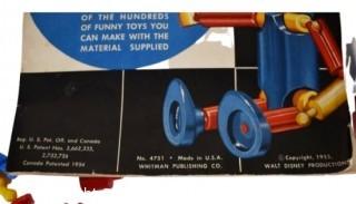 Vintage 1955 Walt Disney's Mickey Mouse Club Krazy Ikes Construction Set