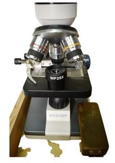 AmScope Microscope in Wood Science Kit Chest