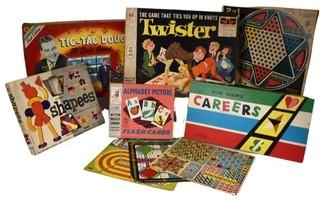 Vintage Board Games Including Twister, Careers, Tic Tac Dough and Chinese Checkers in Box