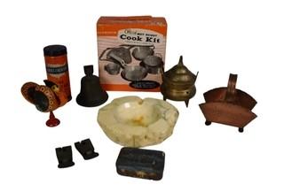 Boy Scout Cook Set in Box with Bell, Incense Burner, Ashtray and More