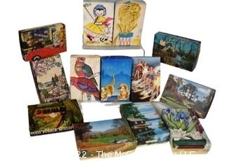 Thirteen (13) Vintage Mini Jigsaw Puzzles