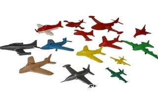 Squadron of Vintage Plastic and Celluloid Airplanes, Some by Renwal